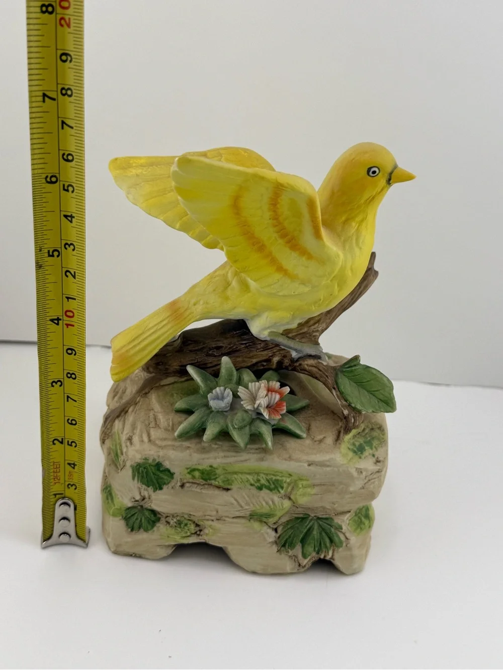 Vintage Ceramic Bird Figurine Decorative Accent / Does not play music